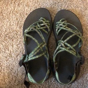 Green Chacos, worn once!